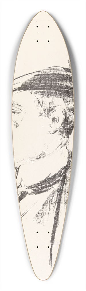 Henrik Lund - Edvard Munch 39.3 inch art pintail longboard deck