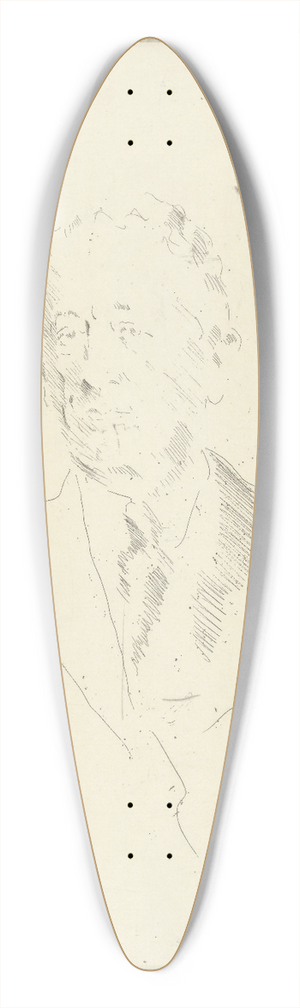 Henrik Lund - Mannsportrett 39.3 inch art pintail longboard deck