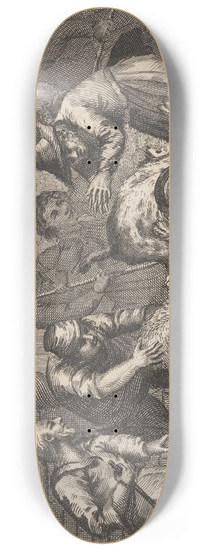 John Wootton - Fable XXXIV. The Mastiffs 8.25 inch art skate deck
