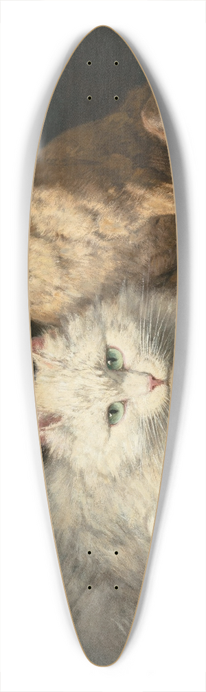 Henritte Ronner-Knip - Two friends 39.3 inch art pintail longboard deck
