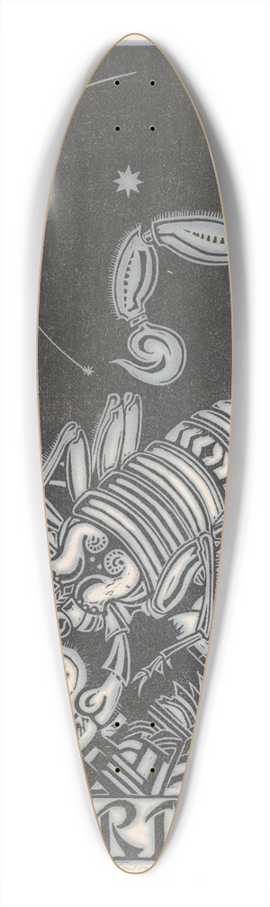 Henri van der Stok - Sterrenbeeld schorpioen 39.3 inch art pintail longboard deck