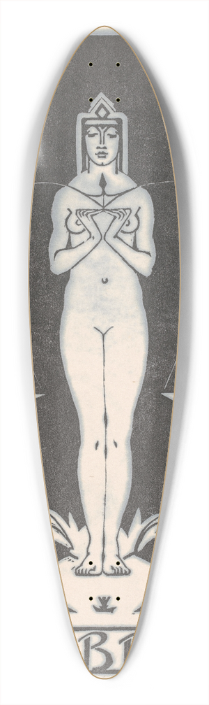 Henri van der Stok - Sterrenbeeld weegschaal 39.3 inch art pintail longboard deck