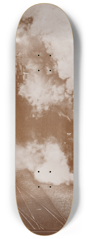 Jolijn van de Wouw - affiche voor tentoonstelling Amsterdam onder stoom 8.25 inch art skate deck