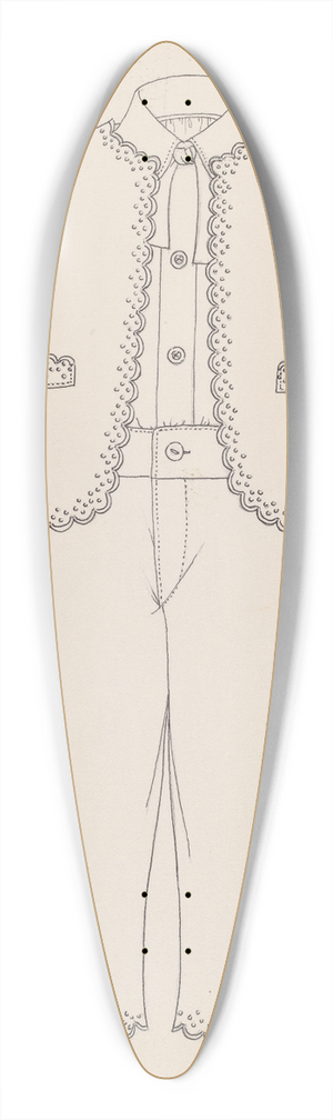 Henry De Wolfe - Boys Suit 39.3 inch art pintail longboard deck