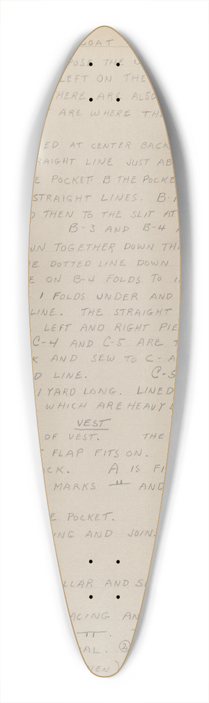 Henry De Wolfe - Written Instructions for Making Suit 39.3 inch art pintail longboard deck