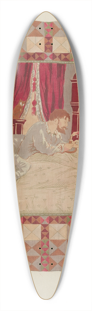 Henry Granet - Printed Cotton 39.3 inch art pintail longboard deck