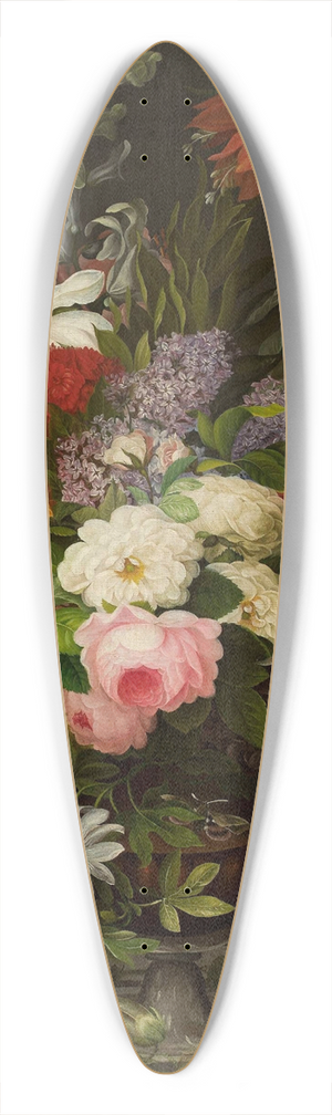 Henryka Beyer - Flowers 39.3 inch art pintail longboard deck