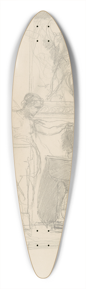 Henryk Siemiradzki - scena idylliczna przy rdle 39.3 inch art pintail longboard deck