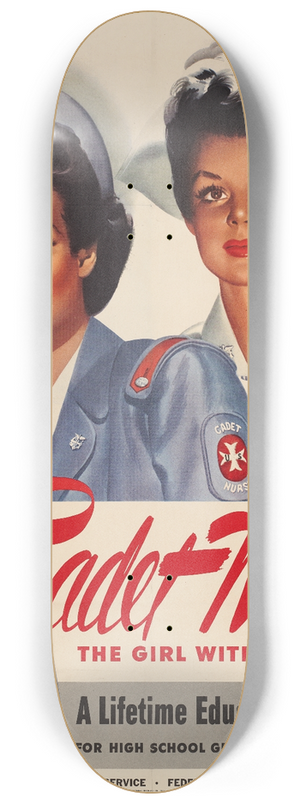 Jon Whitcomb - Be a Cadet Nurse 8.25 inch art skate deck