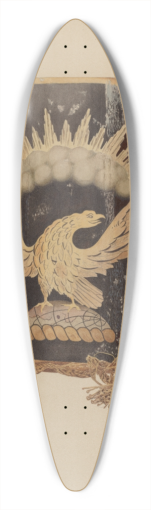 Henry Murphy - Firemans Hat Shield 39.3 inch art pintail longboard deck