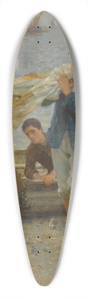 Henry Scott Tuke - Return From Fishing 39.3 inch art pintail longboard deck