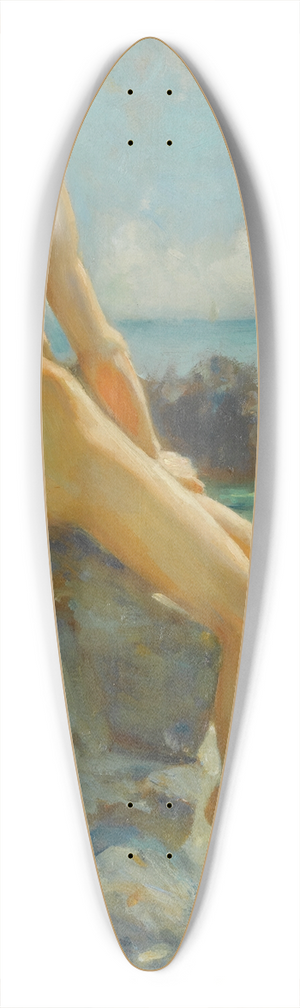 Henry Scott Tuke - The Bather 39.3 inch art pintail longboard deck