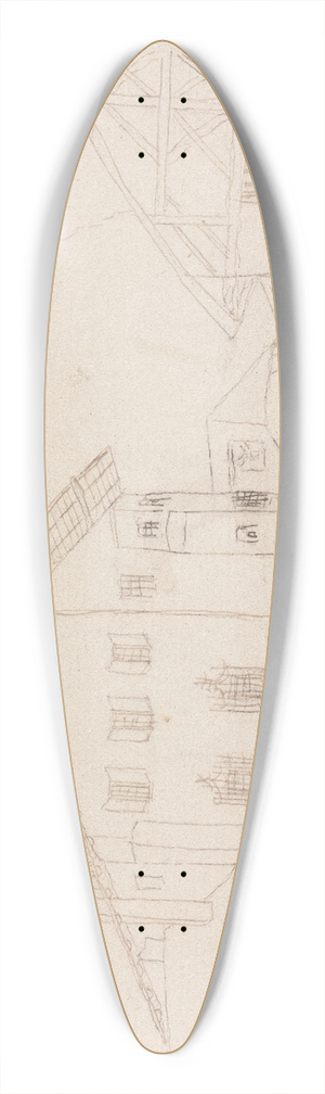Henry Swinburne - View of an Inn 39.3 inch art pintail longboard deck