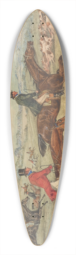 Henry Thomas Alken - Full Cry; Lets Keep the Lead 39.3 inch art pintail longboard deck