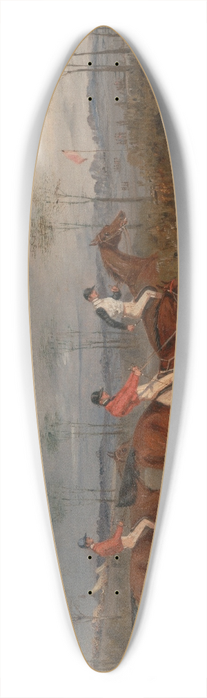 Henry Thomas Alken - Scenes From a Steeplechase: Another Hedge 39.3 inch art pintail longboard deck