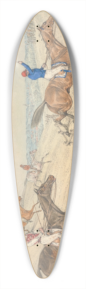 Henry Thomas Alken - Steeplechasing; The Field taking a Low Rail and a Brook 39.3 inch art pintail longboard deck