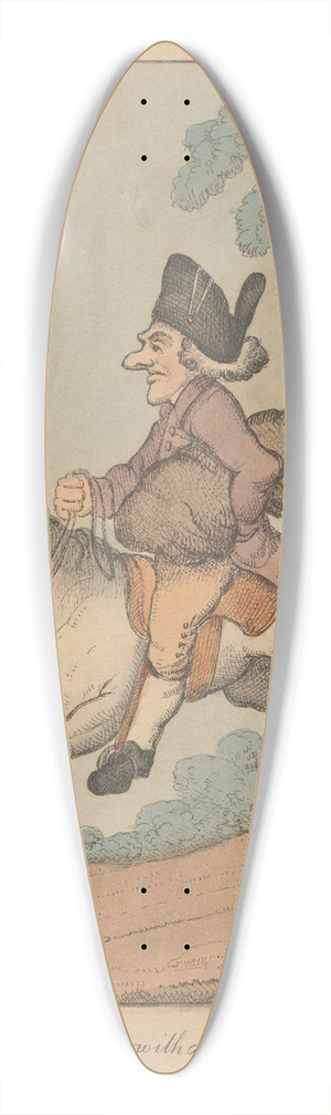 Henry William Bunbury - How to Ride Without a Bridle. 39.3 inch art pintail longboard deck