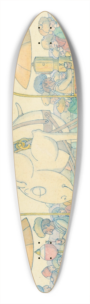 Herbert Crowley - Hot or Cold 39.3 inch art pintail longboard deck