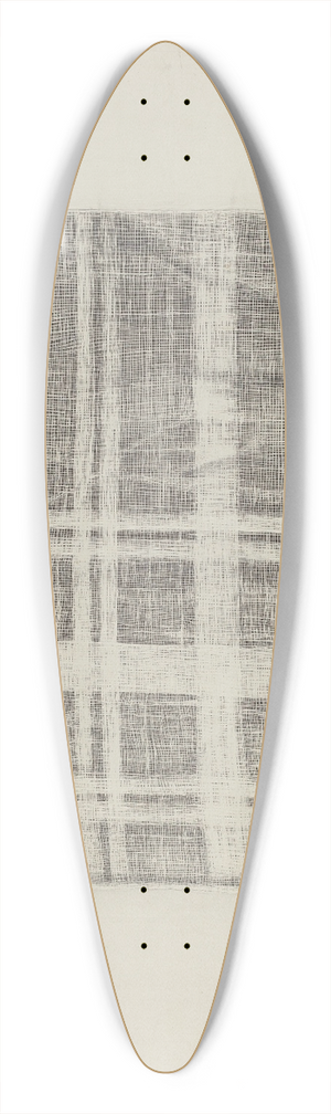 Herbert Marsh - White Cotton 39.3 inch art pintail longboard deck