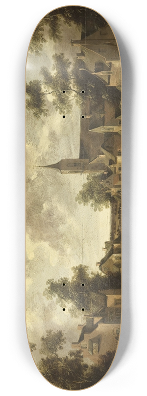 Joost Cornelisz Droochsloot - Village Street 8.25 inch art skate deck