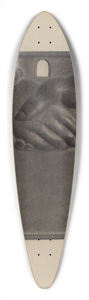 Herman Bader - Firemark 39.3 inch art pintail longboard deck