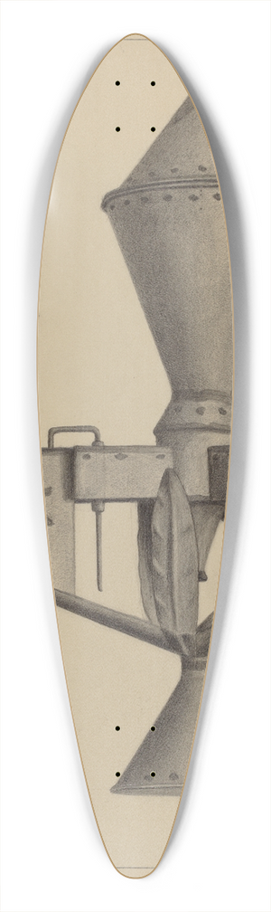 Herman Bader - Oil Lamp 39.3 inch art pintail longboard deck