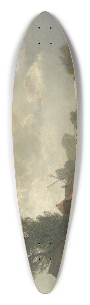 Hermann Baisch - Regentag am Niederrhein 39.3 inch art pintail longboard deck