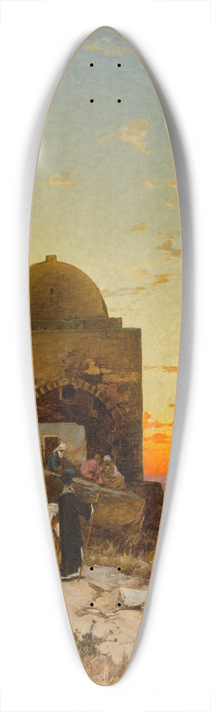 Hermann David Salomon Corrodi - Evening Prayers Outside Jerusalem 39.3 inch art pintail longboard deck