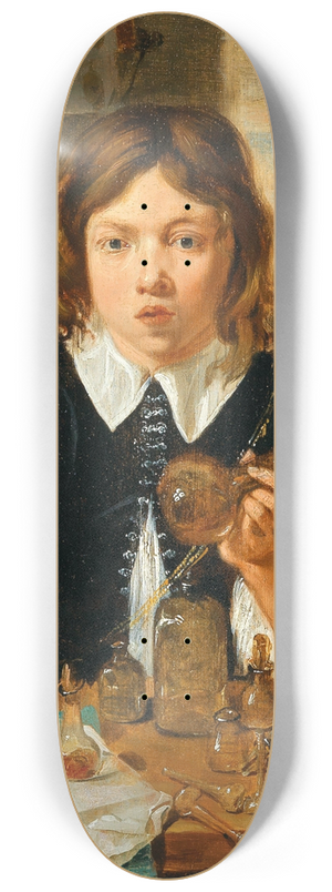 Joos van Craesbeeck - The Young Alchemist 8.25 inch art skate deck