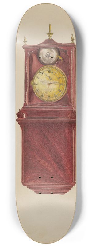 Jordan E. - Wall Clock Antique 8.25 inch art skate deck