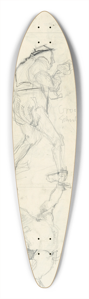 Hermann Groeber - Studienblatt 39.3 inch art pintail longboard deck