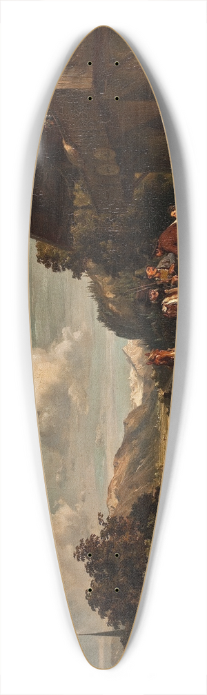 Hermann Kauffmann - Tyrolean Roadside Inn 39.3 inch art pintail longboard deck