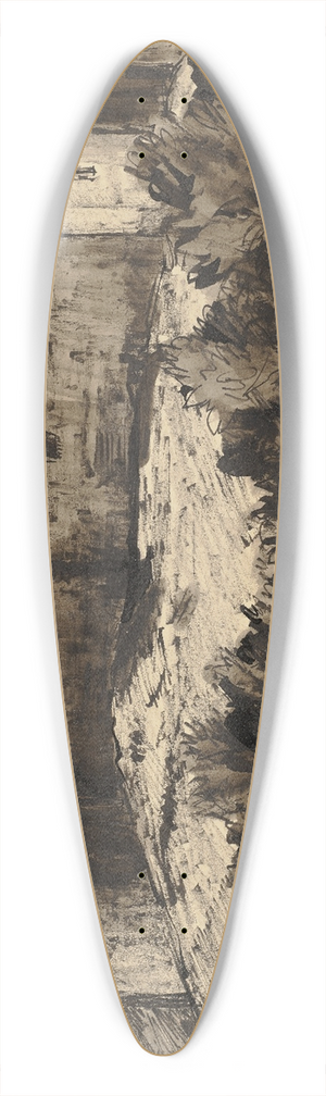 Hermann Lismann - Fort Saint-Andr in Villeneuve-les-Avignon 39.3 inch art pintail longboard deck
