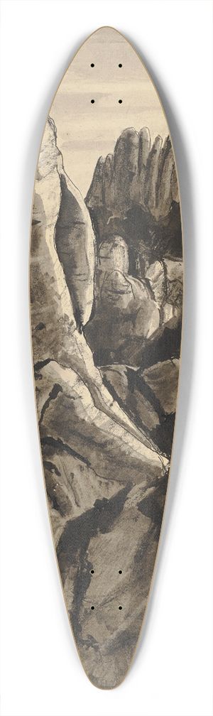 Hermann Lismann - Montserrat 39.3 inch art pintail longboard deck