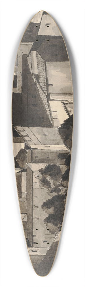 Hermann Lismann - San Gimignano 39.3 inch art pintail longboard deck
