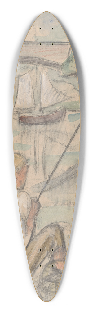 Hermann Lismann - Untitled 39.3 inch art pintail longboard deck