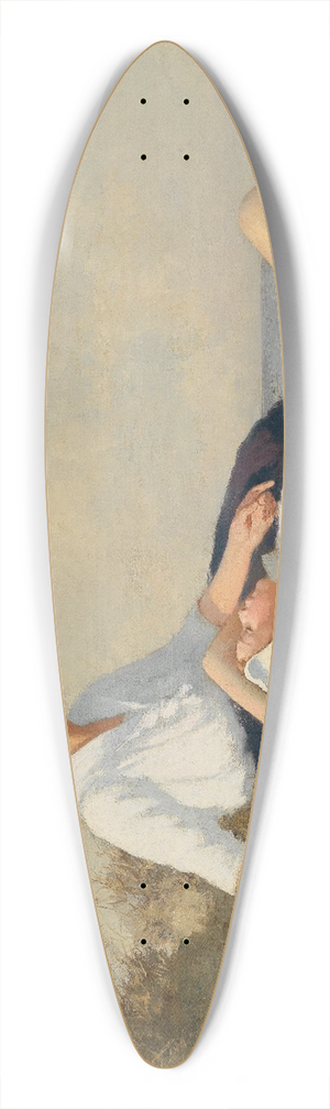 Hermann Seeger - Mutter und Tochter am Strand 39.3 inch art pintail longboard deck