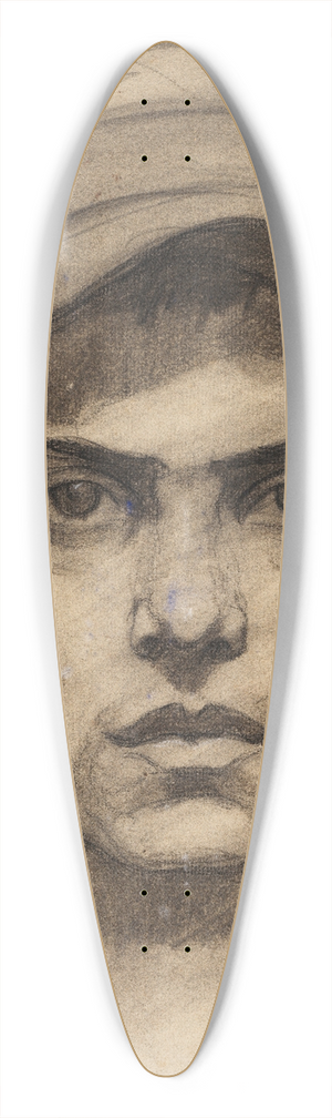 Hermann Stenner - Mnnerkopf mit Hut 39.3 inch art pintail longboard deck