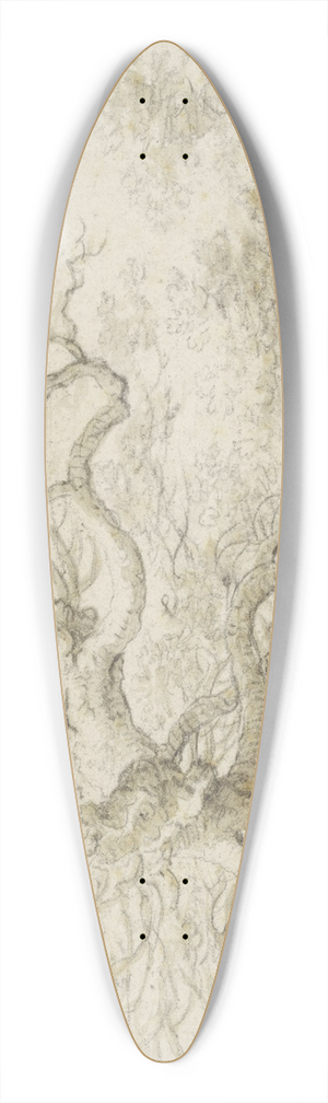 Herman Saftleven III - Stunted tree 39.3 inch art pintail longboard deck