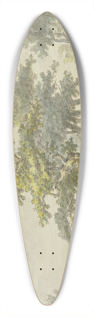 Hermanus van Brussel - Gruppen von Eichbumen, rechts zwei Wanderer, links eine sitzende Figur 39.3 inch art pintail longboard deck