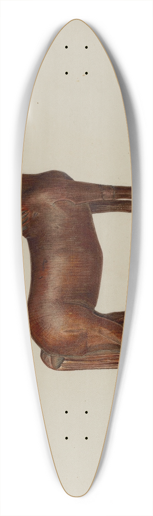Hester Duany - Carved Toy Horse 39.3 inch art pintail longboard deck