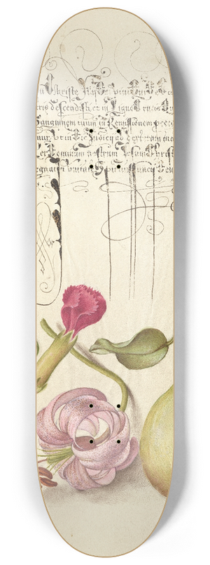 Joris Hoefnagel - Carnation, Martagon Lily, and Pear 8.25 inch art skate deck