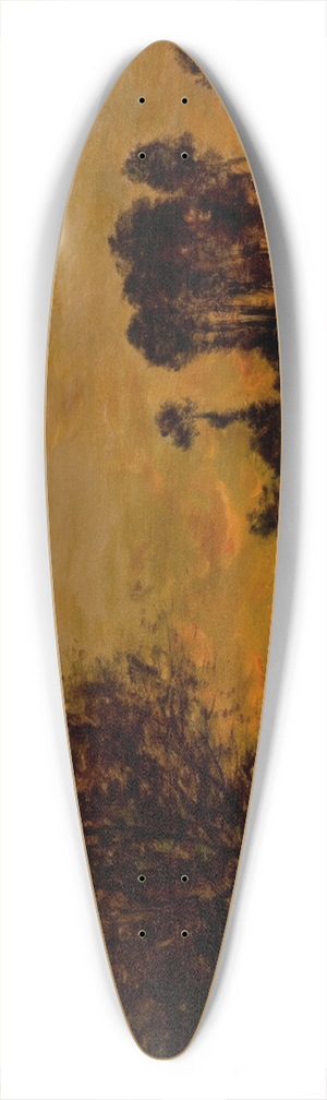 Hippolyte Camille Delpy - Un Soleil Couchant au Rive 39.3 inch art pintail longboard deck