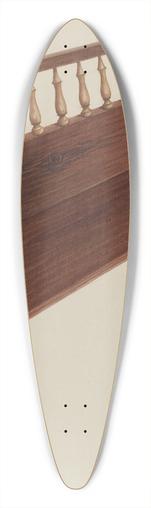 H. Langden Brown - Bishop Hill  Church Pew 39.3 inch art pintail longboard deck