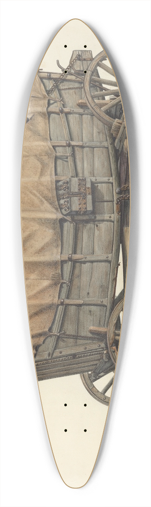 H. Langden Brown - Conestoga Wagon 39.3 inch art pintail longboard deck