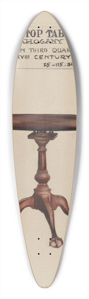 Holger Hansen - Tilt-top Table 39.3 inch art pintail longboard deck