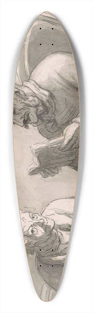 Honor Daumier - Reading 39.3 inch art pintail longboard deck