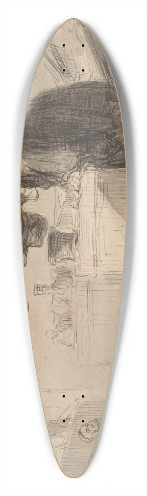Honor Daumier - The Accusation 39.3 inch art pintail longboard deck
