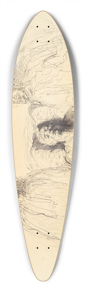 Honor Daumier - The ImaginaryInvalid 39.3 inch art pintail longboard deck