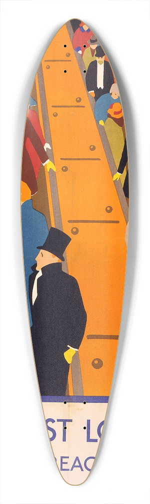 Horace Taylor - Brightest London is best reached by Underground 39.3 inch art pintail longboard deck